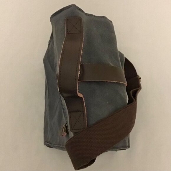 ASEBBO Canvas Insulated Lunch Bag Cooler Gray Shoulder Strap Work Hiking Picnic - Picture 7 of 12